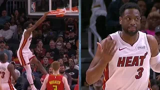Dwyane Wade's No-Look Lob to Derrick Jones Jr - Heat vs Hawks | January 6, 2019 | 2018-19 NBA Season