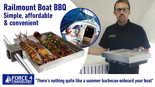 Railmount Boat Barbecue - the best instant BBQ onboard. Simple, affordable, convenient, space saving