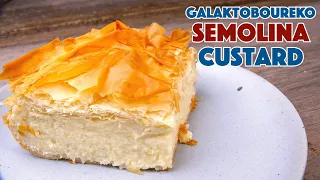 Galaktoboureko Semolina Custard Dessert - Glen And Friends Cooking - γαλακτομπούρεκο