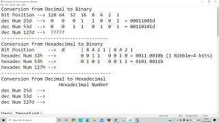You must know these conversions-BIN-DEC | BIN-HEX | DEC-HEX | Vice-Versa | 8-Bit Computer Machine