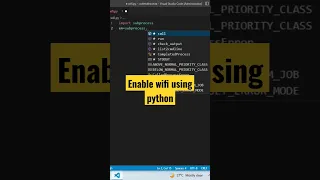 Enable wifi using python #ytshorts #trending #viralvideo #viral #shortsfeed #python #shorts #coding