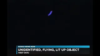 BLUE UFO FALLING INTO OCEAN IN HAWAII