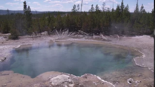 Hot pot in Yellowstone National Park.