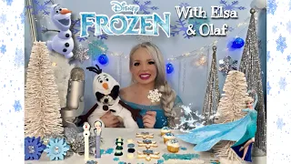 ASMR DISNEY PRINCESS ELSA FROZEN THEME WITH OLAF ❄️⛄️