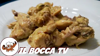 819 - Coniglio in friacassea, ce ne vuole una marea! (secondo di carne facile e gustoso e nutriente)