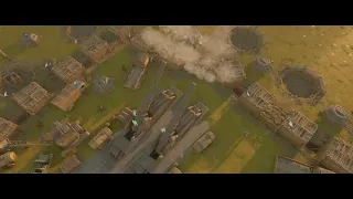 Foxhole - War 103. Fire from two Tempest Cannons.