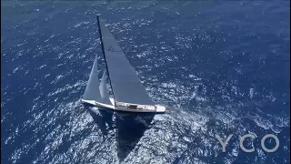 On board 40m J Class sailing yacht Rainbow