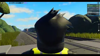 CSX C40-8W passing crossing near deerfield roblox rail sim universe