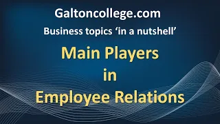 Main Players in Employee Relations