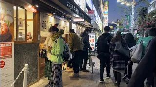 4k hdr japan walk | Evening Walk around Takadanobaba Tokyo japan | Lively Tokyo University Town