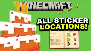 ALL STICKER LOCATIONS: Minecraft 15th Anniversary Map Guide