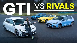 NEW VW Golf GTI vs Focus ST, AMG A35, Hyundai i30N | 4K