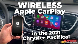 WIRELESS Apple CarPlay in the 2021 Chrysler Pacifica 🤯