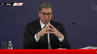 Obraćanje javnosti predsednika Republike Srbije Aleksandra Vučića nakon posete Miroslava Lajčak