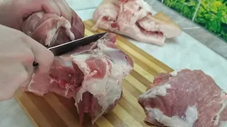 Рискнули и купили свежую свинину в🚦"Светофоре"🚦3.6 кг разделали на сало, мяса и рагу а выгодно ли?😱😍