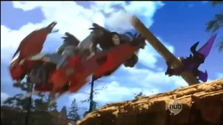 Transformers Prime | Optimus Prime gets hit by a tree and freaking dies