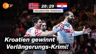 Halbfinale: Norwegen - Kroatien 28:29 - Highlights | Handball-EM 2020 - ZDF