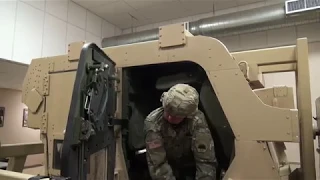 HEAT training with the California State Guard Humvee Rollover trainer