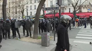 French police use tear gas to disperse protesters