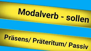 MODALVERB- SOLLEN (should) | Learn German Grammar | 2023