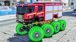 Fire Truck Frank Helps Taxi | Kamaz, Crane, Sports Car | Wheel City Heroes (WCH)