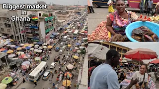 The BIGGEST MARKET in Accra Ghana + Makola street tour || West Africa