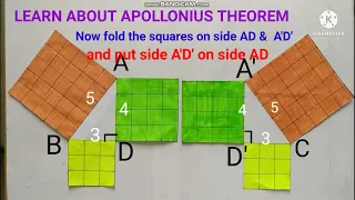 Apollonius Theorem by application of pythagoras theorem with paper art sub-Maths-II(Geometry).