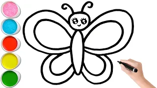 Kolay Kelebek Çizimi Ve Boyama, Çocuklar İçin Kolay Kelebek Resmi Çizimi Ve Boyaması, Nasıl Boyanır