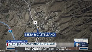2 seriously hurt in crash in West El Paso