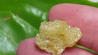 Yellow raw rough diamond from ShangrilaGems