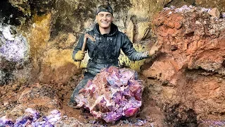 Found Rare $50,000 Amethyst Crystal While Digging at a Private Mine! (Unbelievable Find)