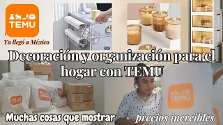 Decoración y organización bonita y económica con TEMU// para el hogar //precios increibles😱