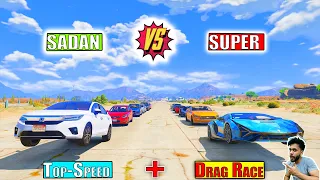 GTA 5 Indian Sadans Cars Vs Super Sport Cars Drag Race GTA 5