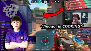 PRX Jinggg "COOKING" with a 4k against EG Sgares Reacts | VCT Masters Tokyo