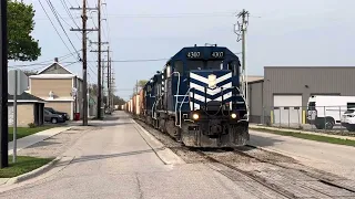 LSRC 4307 & LSRC 4305 Southbound in Alpena, Mi