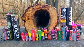 ✅🔥BIG FIRECRACKERS + HOLLY STUMP🔴💣💥BEST EXPLOSION💣 МОЩНЫЕ ВЗРЫВЫ В ПНЕ💣 ВЗРЫВАЮ ПЕТАРДЫ В ДЫРЕ