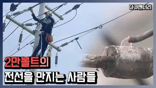 [다큐] 2만볼트의 전선을 만지며 작업하는 전기원들, 살아있는 전기 22,900V 그 불편한 진실 by KBS광주