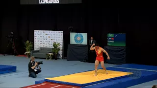 ZHANG Kuo (CHN) - 2017 Trampoline Worlds, Sofia (BUL) - Qualification Tumbling Routine 1