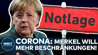 CORONA: "Das ist ein sehr trauriger Tag!" Kanzlerin Angela Merkel fordert "mehr Beschränkungen"