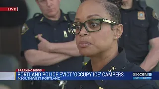 PPB Chief Outlaw at Occupy ICE cleanup