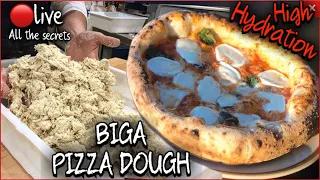🔴Live - High HYDRATION Pizza Dough BIGA at HOME (learn the secrets)