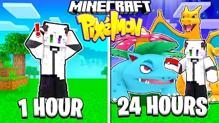 I Spent 24 Hours in Minecraft PIXELMON... here's what happened