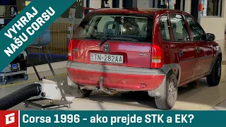 Opel Corsa 1,2 (1996) - test emisií a bŕzd na STK - GARAZ.TV - Rasťo Chvála