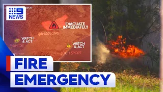 ‘Evacuate immediately’: Bushfire sparks warning in Victoria | 9 News Australia