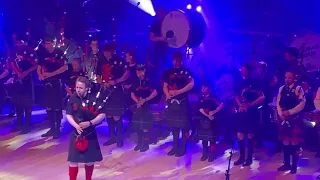 Lathallan School Pipe Band perform with the Red Hot Chilli Pipers in Dundee - December 2023