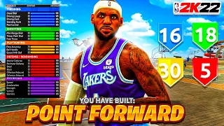 NEW BEST POINT FORWARD BUILD with CONTACT DUNKS WILL BREAK NBA 2K22! BEST ISO BUILD IN NBA 2K22!