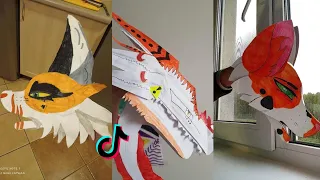 Dragon Puppet Crafts | Paper Dragon TikTok Compilation #75