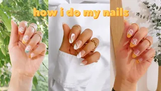 HOW I DO CUTE & EASY NAILS (PINTEREST INSPIRED) | HOW I DO THE PERFECT FAKE NAILS AT HOME |DIY Ep. 1