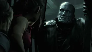 Игровой момент. Биркин убивает ублюдка (Тирана). Resident Evil 2 Remake