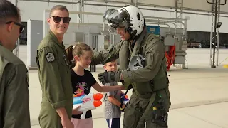 F-35C Marine Jet  Pilot's Last Flight before retirement after 20 years of service.